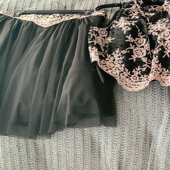 Formal Embroidered Two Piece Dress - Picture 1 of 2